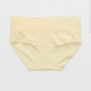 NWT Aerie Superchill Vintage Lace Cotton Boybrief Panty